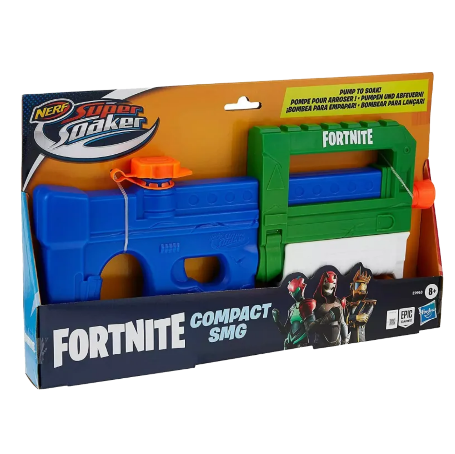 Nerf Super Soaker Fortnite Compact SMG Water Blaster With 111 Water ...