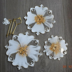 3 Tiers Fruit Resin Trays with Crown Stand and Handles