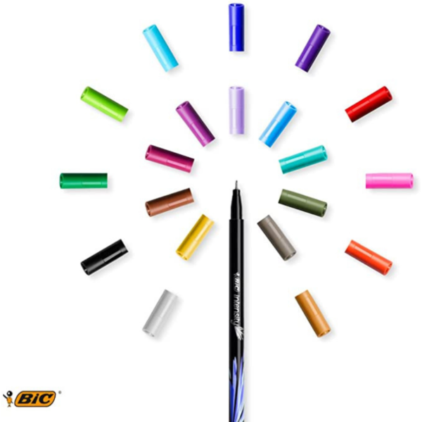 BIC Intensity Fineliner Felt Tip Assorted Colors Pens (0.8 mm) Quality