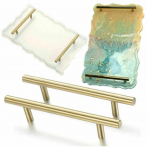 Flat Fruit Resin Trays Dishes with Handles