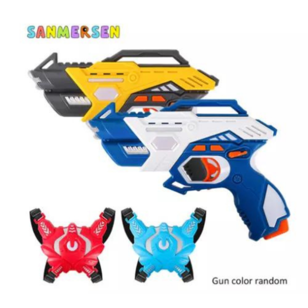Kidz Infrared Laser Tag Guns Mega Pack – Set of 4 Players and Vests- Guns Info