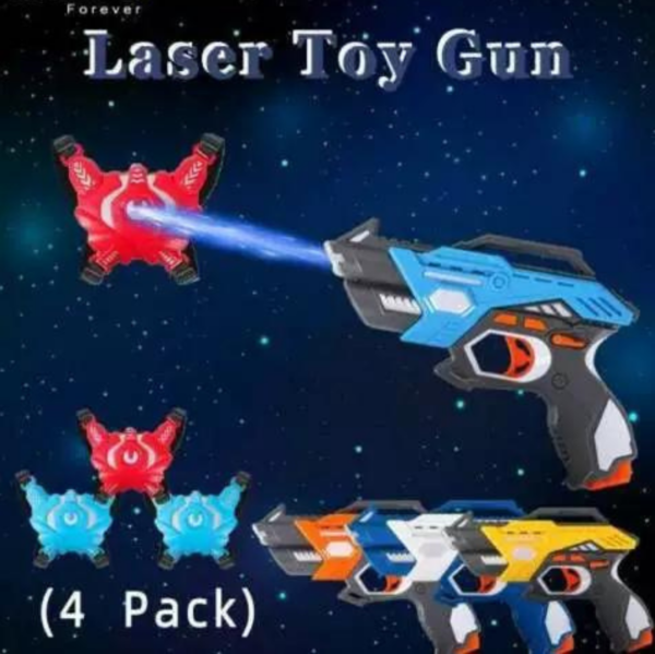 Kidz Infrared Laser Tag Guns Mega Pack – Set of 4 Players and Vests- Laser View