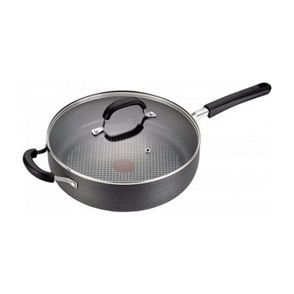 Tefal Hard Anodized Aluminum 12”/30cm Deep Saute Pan 4.73L with Lid ...