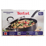 Tefal Hard Anodized Aluminium 12''30cm Deep Saute Pan 4.73L with Lid Curve Handle Box