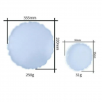 Large Irregular Edges Silicone Round Tray Epoxy Resin Casting Art Sizes