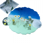 Large Irregular Edges Silicone Round Tray Epoxy Resin Casting Art and Craft