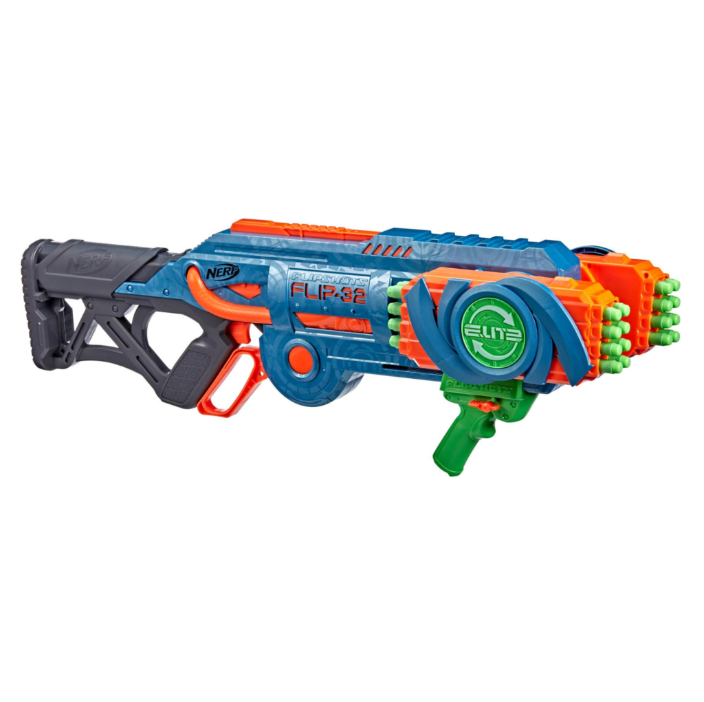 Nerf Elite 2.0 Flip Shots Flip-32 Blaster with 32 Dart Barrels – Iconic ...