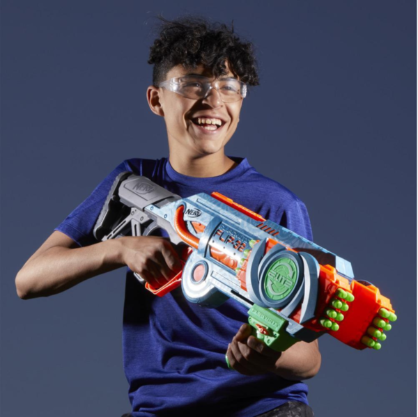 NERF Elite 2.0 Flipshots Flip-32 Blaster with 32 Dart Barrels Boy Playing