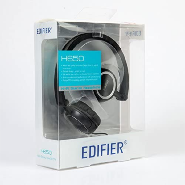 Edifier H650 Headphones - Hi-Fi On-Ear Wired Stereo Headphone, Ultralight, and Fold-able - Black
