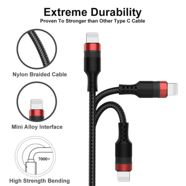 Iconic 5A-40W iPhone Fast USB Charging Cable Extreme Durability